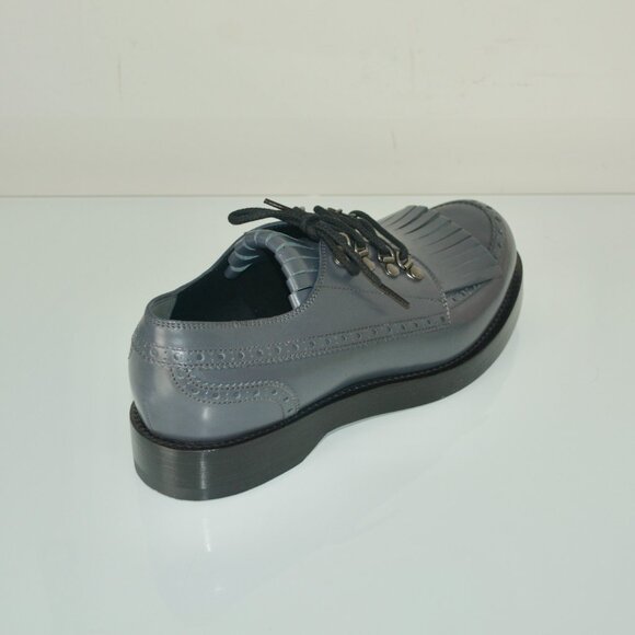 COPY - NIB GUCCI GOODYEAR SELLA LUX LEATHER LACE UP FRINGED BROGUE SHOES - Picture 3 of 9